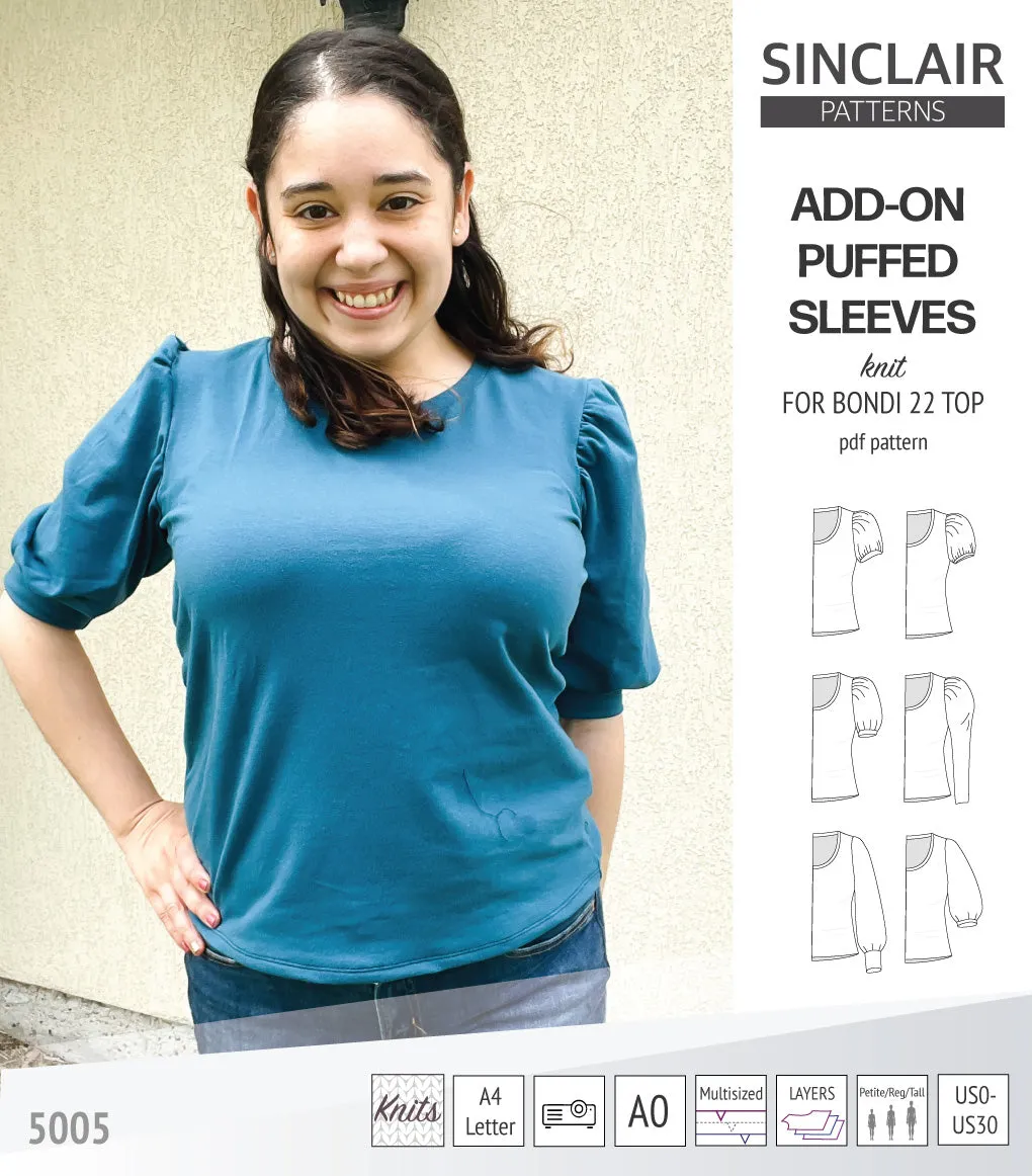 ADD-ON Puffed Sleeves add-on pack for Bondi 22 and other compatible patterns (PDF)