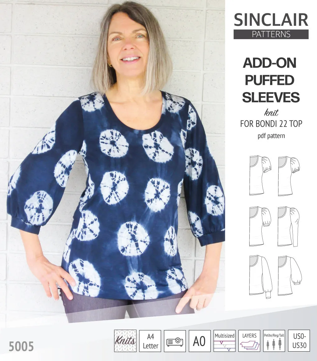 ADD-ON Puffed Sleeves add-on pack for Bondi 22 and other compatible patterns (PDF)