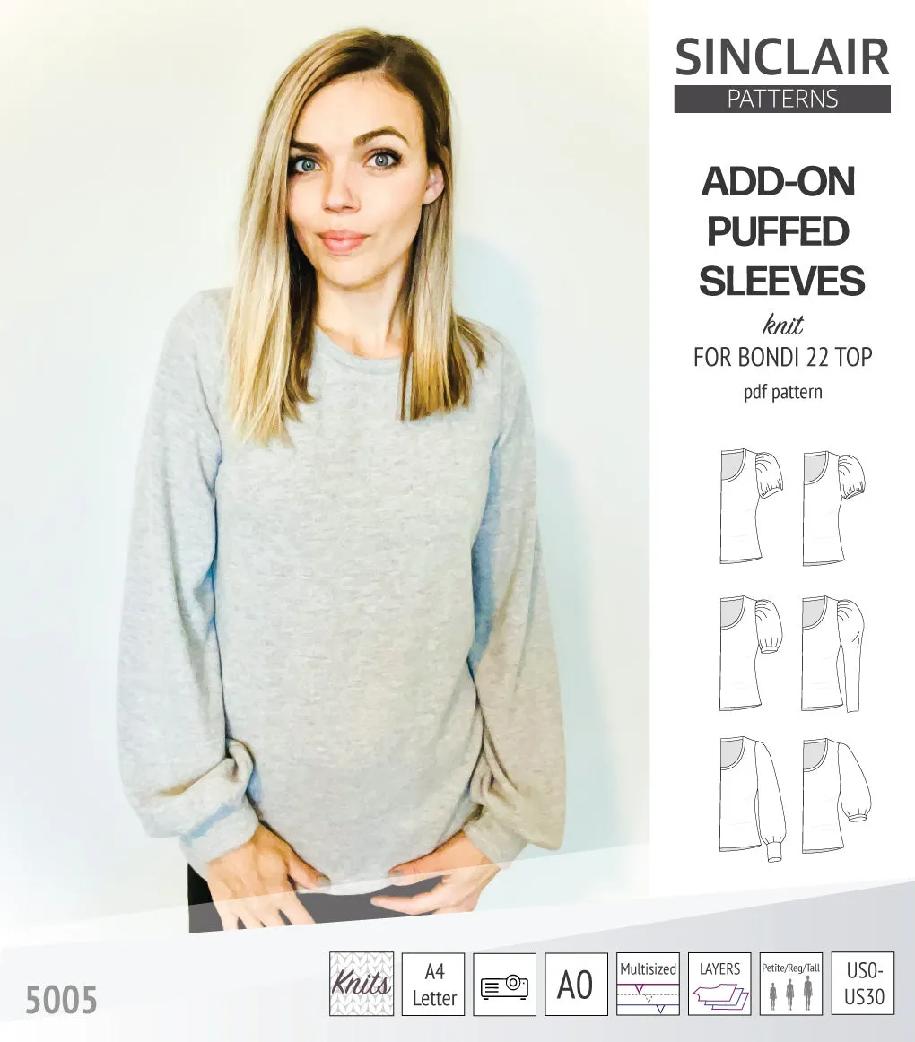 ADD-ON Puffed Sleeves add-on pack for Bondi 22 and other compatible patterns (PDF)