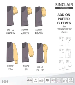 ADD-ON Puffed Sleeves add-on pack for Bondi 22 and other compatible patterns (PDF)