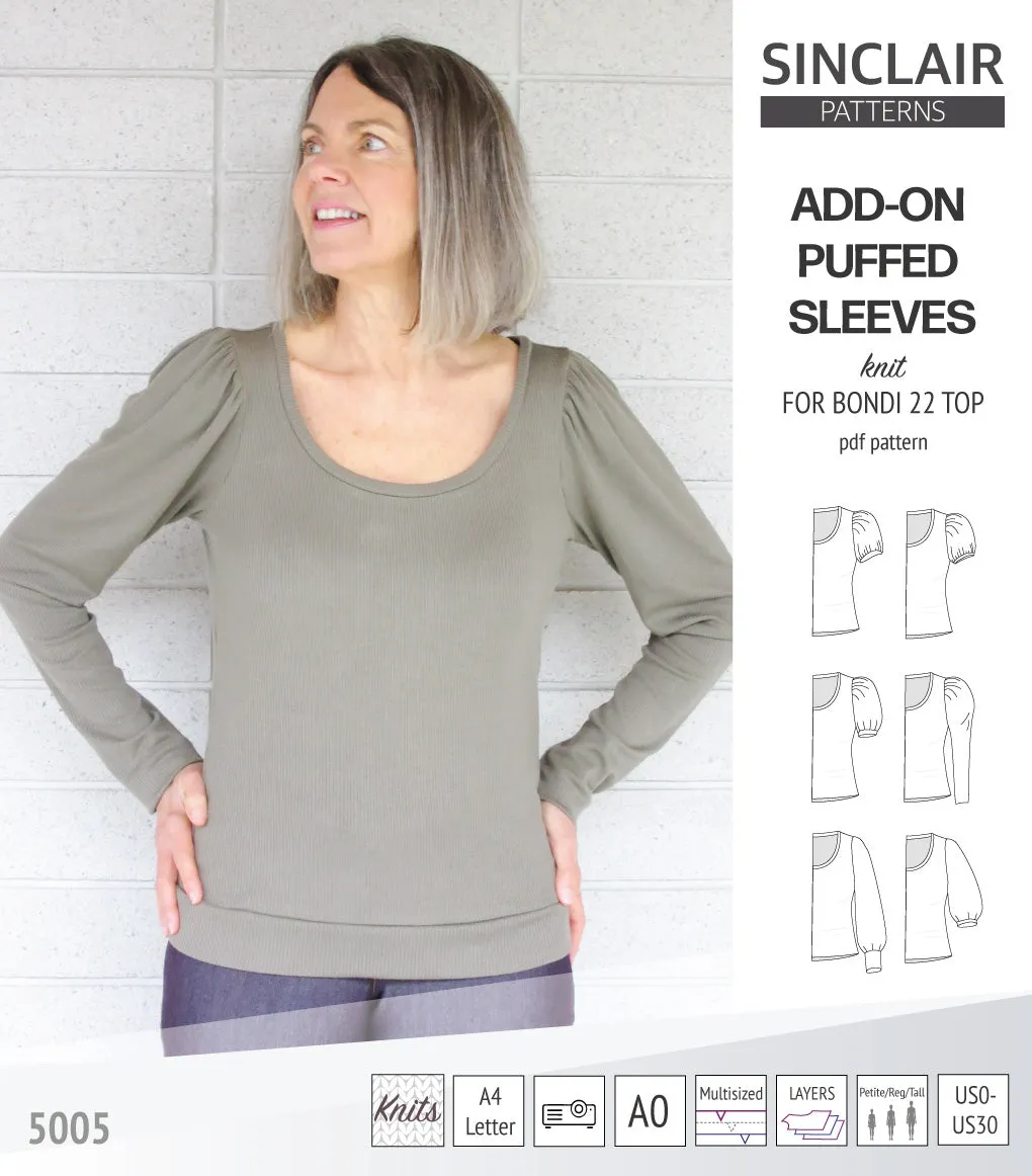 ADD-ON Puffed Sleeves add-on pack for Bondi 22 and other compatible patterns (PDF)