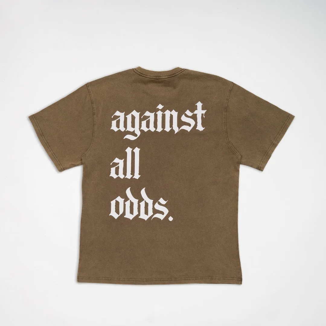 Against All Odds Oversized Tee - Vintage Olive