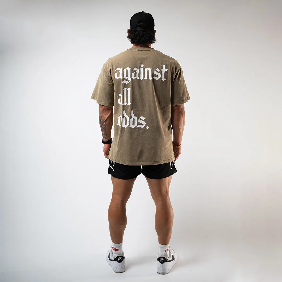 Against All Odds Oversized Tee - Vintage Olive