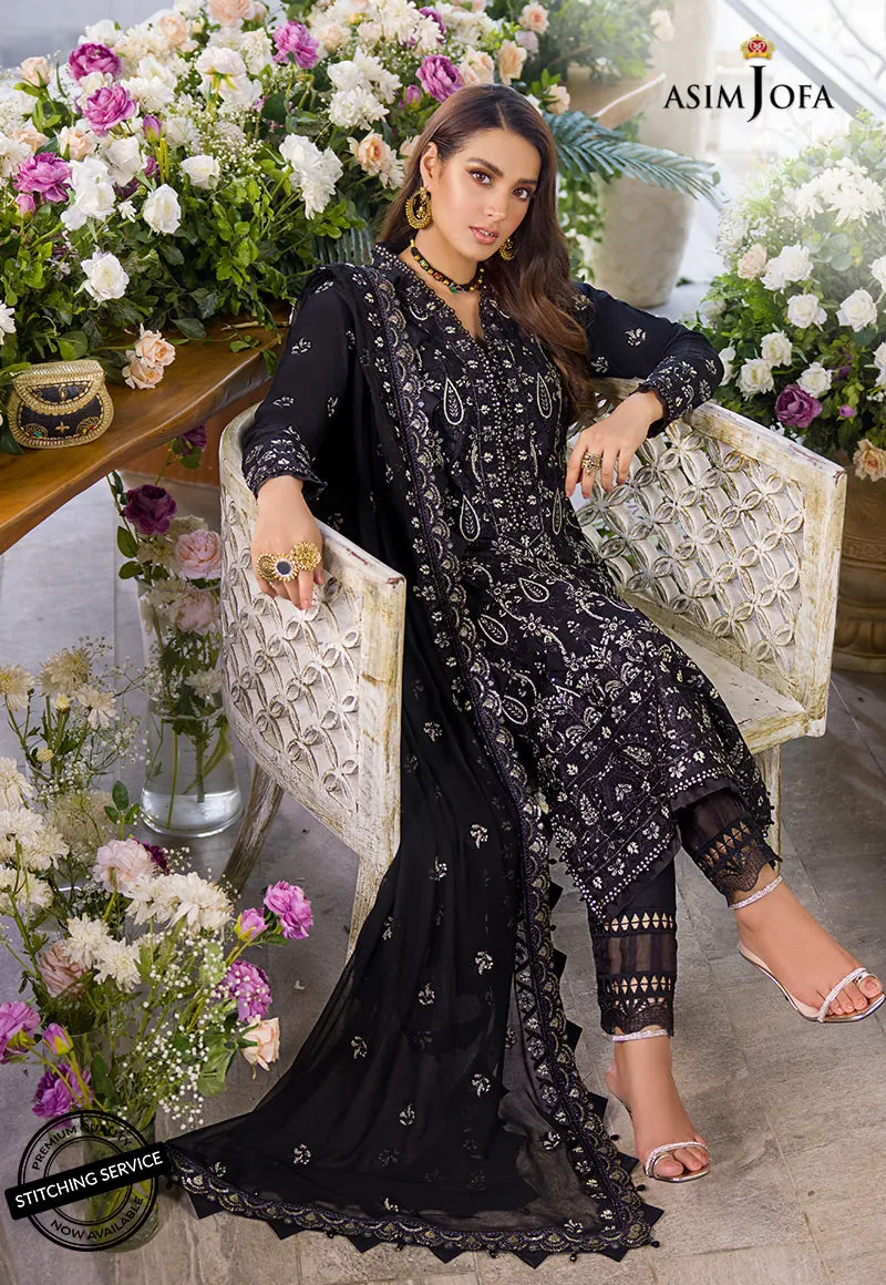 AJCK-08 | Asim Jofa Chikankari Eid Collection 2022 |  Unstitched Embroidered Lawn Suit