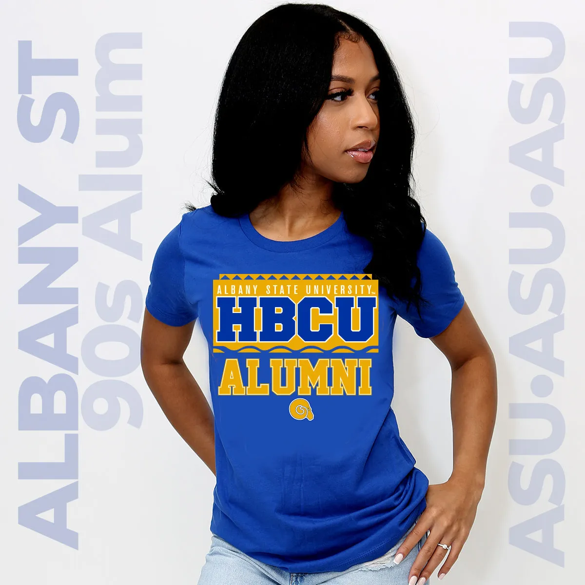 ALBANY ST. | 90s ALUMNI  Royal Blue Ladies Tees -Z-