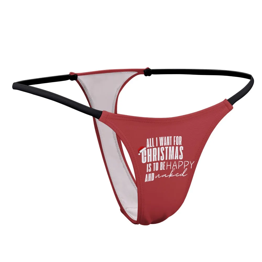 All Want for Christmas Thin Thong