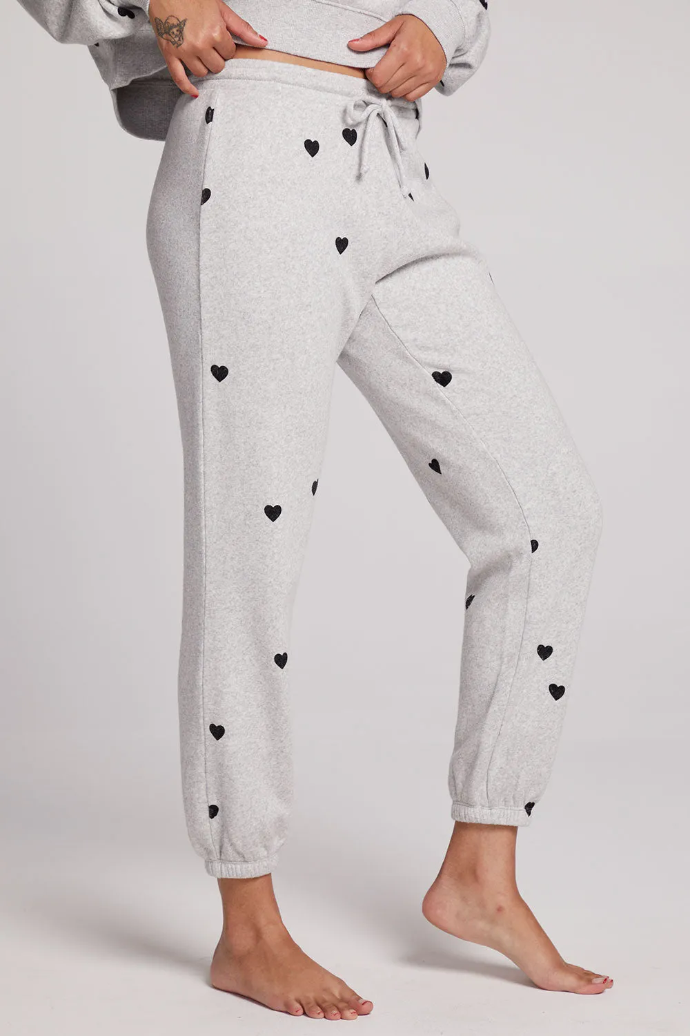 Allover Velvet Hearts Pants