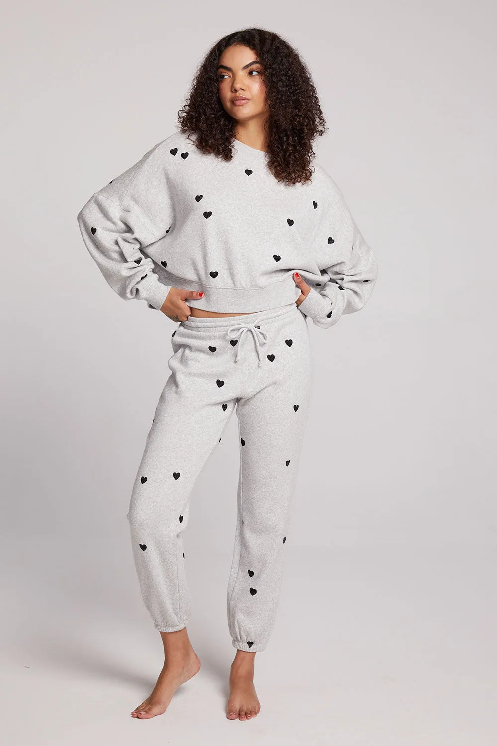 Allover Velvet Hearts Pants