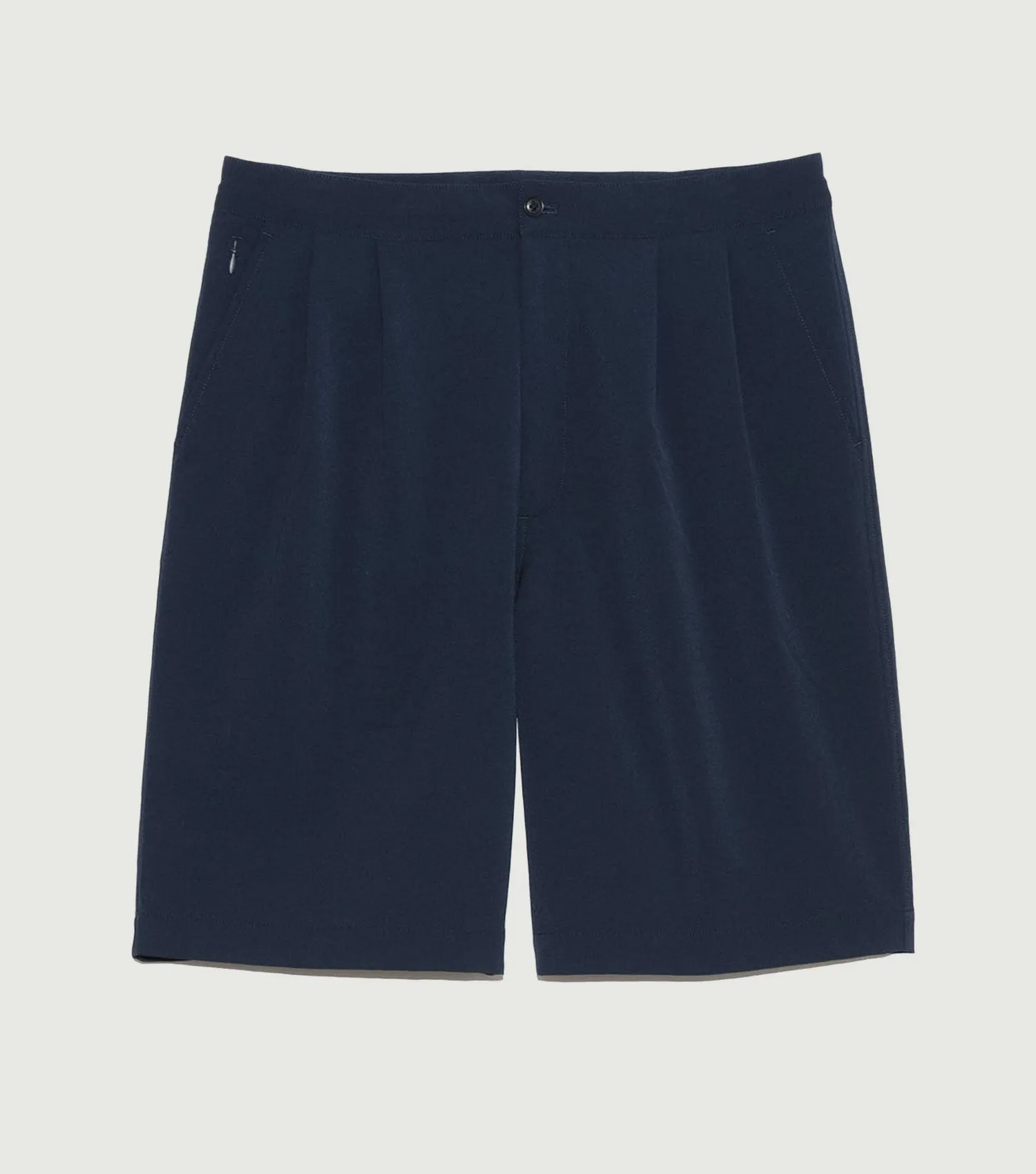 ALPHADRY Double Pleats Shorts Navy