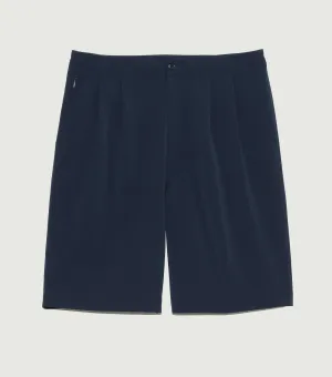 ALPHADRY Double Pleats Shorts Navy