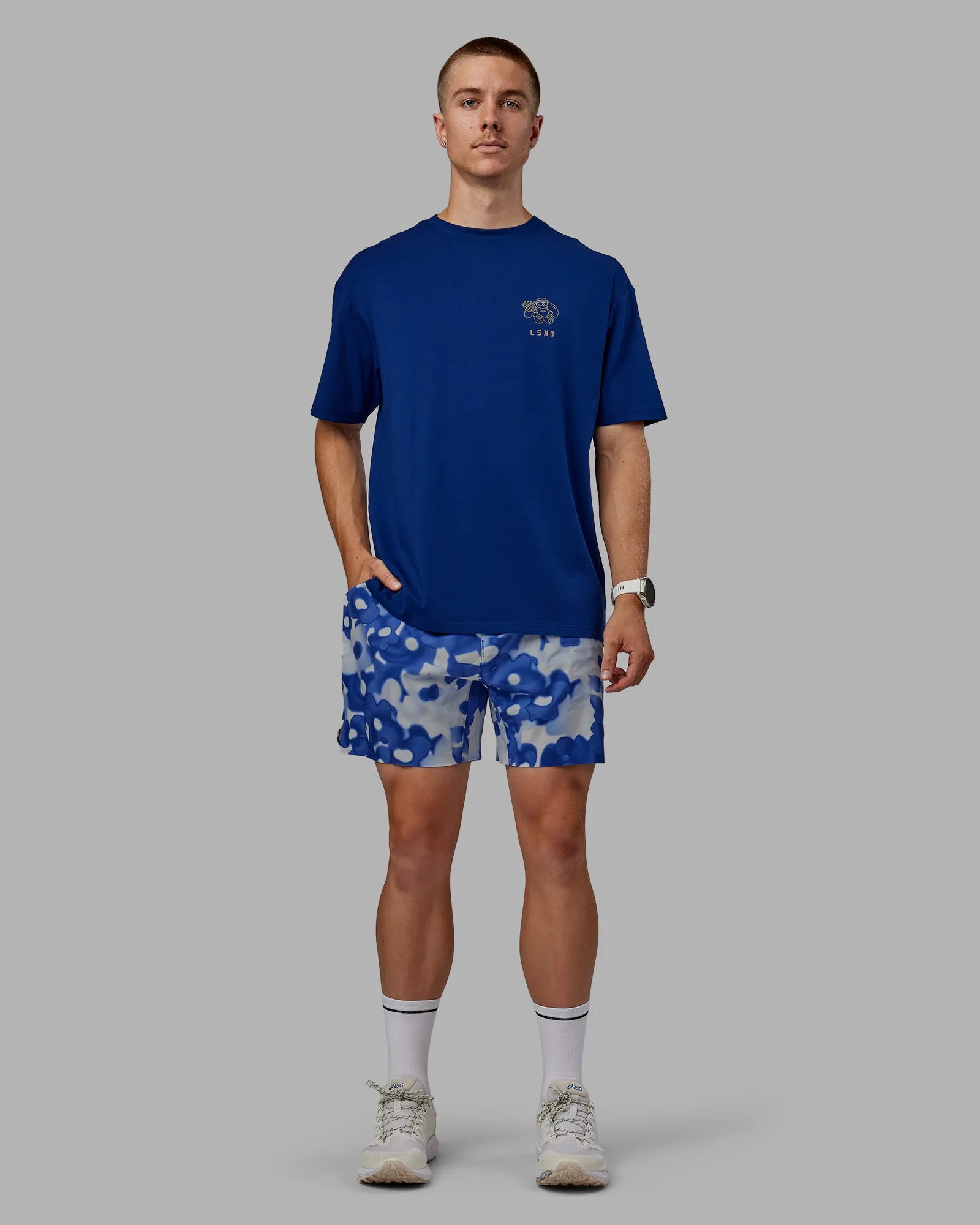Appreciate the Small Things FLXCotton Oversized Tee - Midnight Blue-Cantaloupe