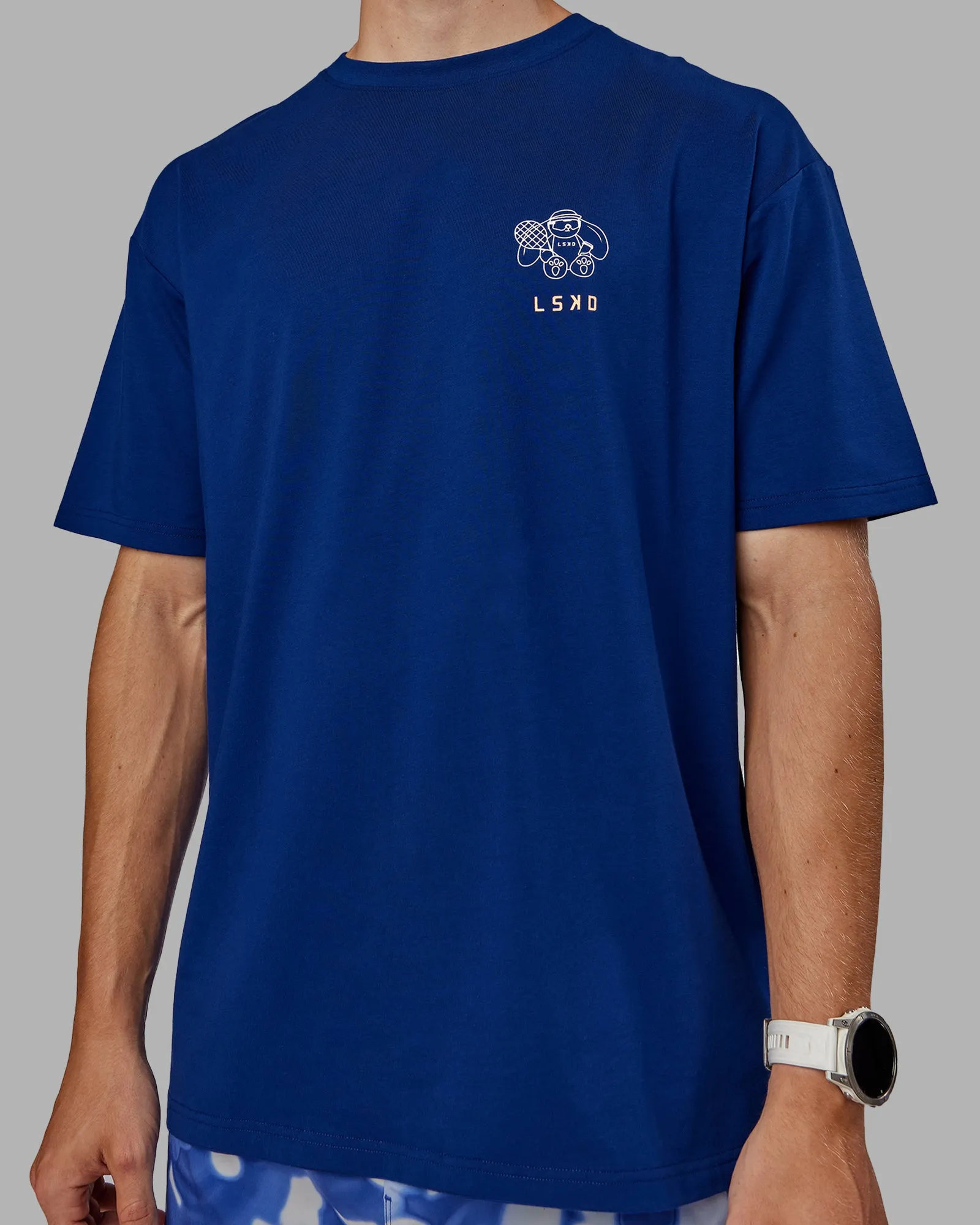 Appreciate the Small Things FLXCotton Oversized Tee - Midnight Blue-Cantaloupe