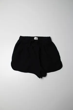 Aritzia Wilfred black waffle lounge shorts, size xs