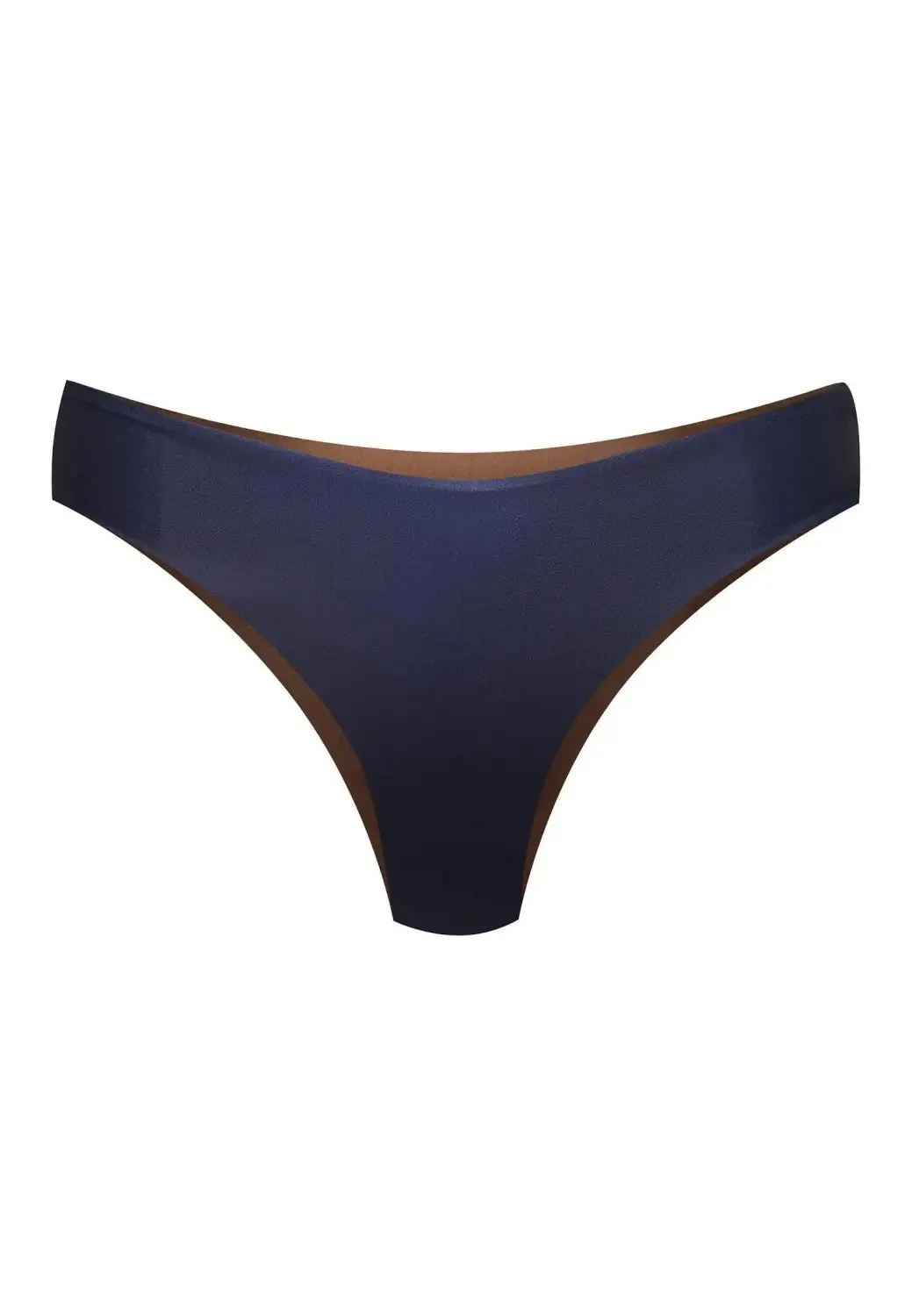 Arpoador Bottom Reversible in Dark Blue / Solid Brown