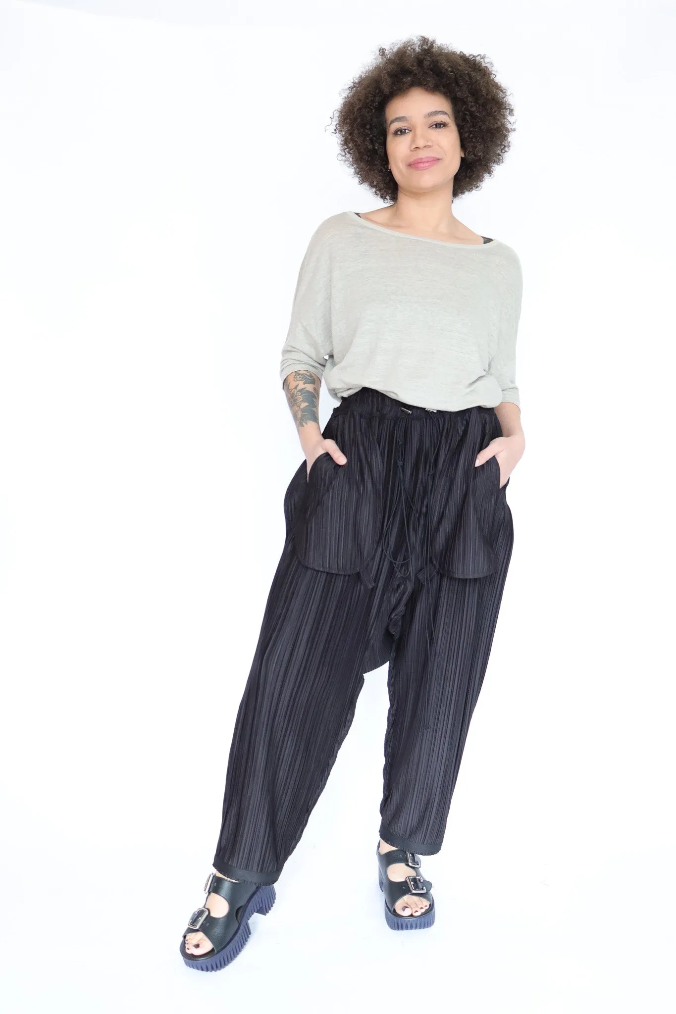 asparagus_ SS-25-PT-11 Pleated Pants