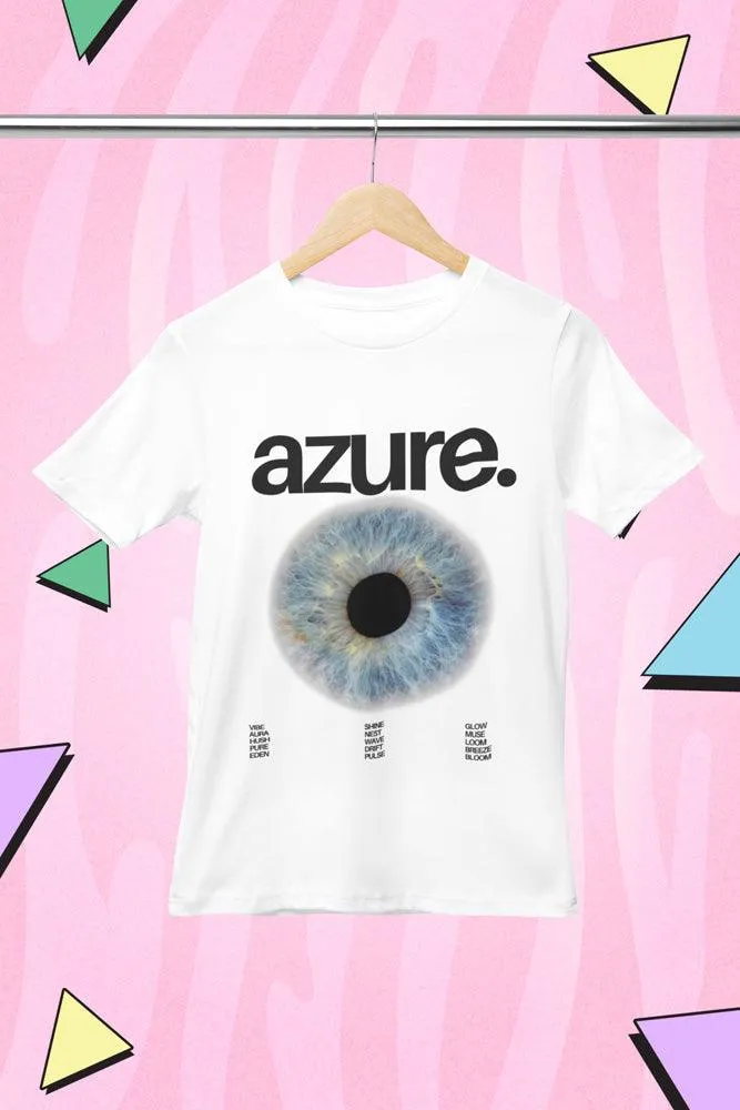 Azure. - Unisex Oversized Cotton Graphic Printed T-Shirt