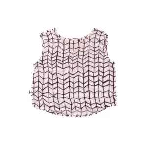 Baby Top // black wave grid // 3-6m // LAST ONE