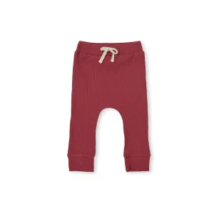 Bailey Drop Track Pants - Cherry