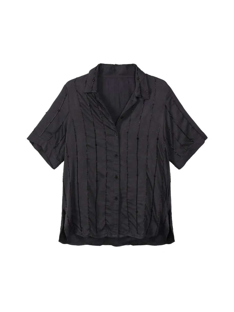 Beaded Button-down Shirt