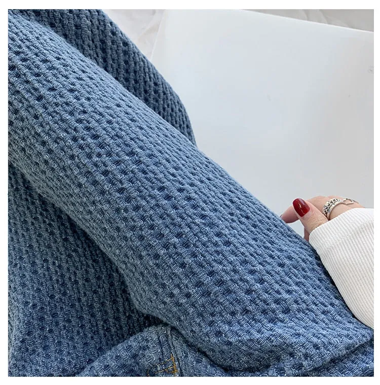 BerryBetty - Women Jeans High Waist Casual Streetwear y2k Baggy Office Lady New Fashion Korean Denim Trousers Female Straight Wide Leg Pants