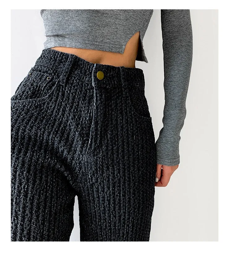 BerryBetty - Women Jeans High Waist Casual Streetwear y2k Baggy Office Lady New Fashion Korean Denim Trousers Female Straight Wide Leg Pants