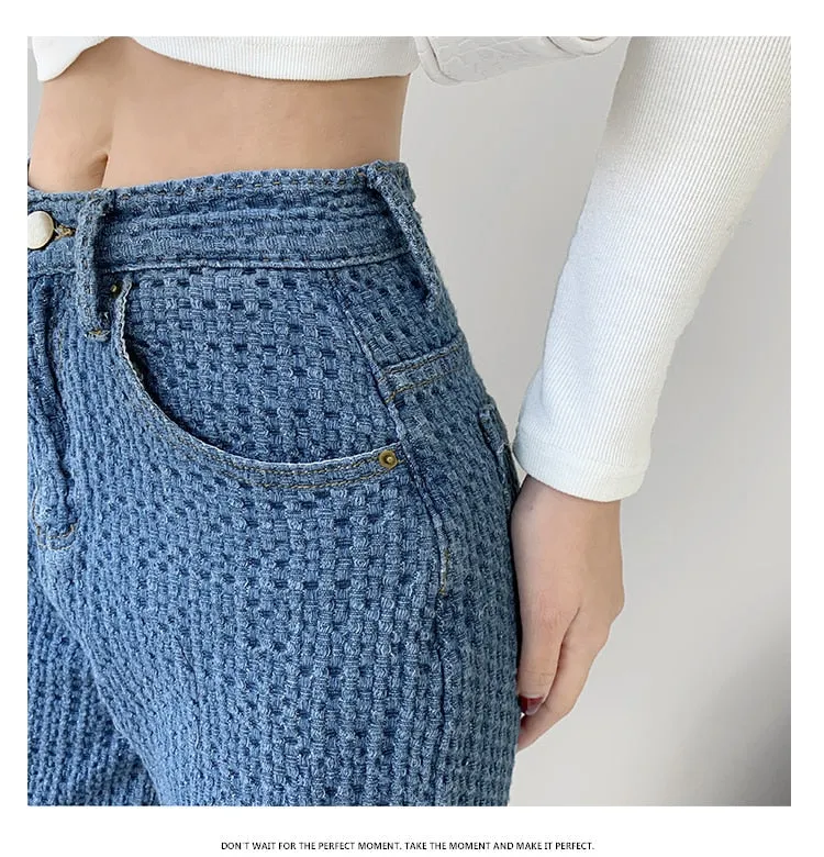 BerryBetty - Women Jeans High Waist Casual Streetwear y2k Baggy Office Lady New Fashion Korean Denim Trousers Female Straight Wide Leg Pants