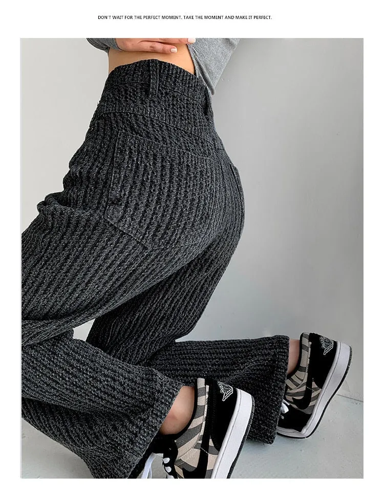 BerryBetty - Women Jeans High Waist Casual Streetwear y2k Baggy Office Lady New Fashion Korean Denim Trousers Female Straight Wide Leg Pants