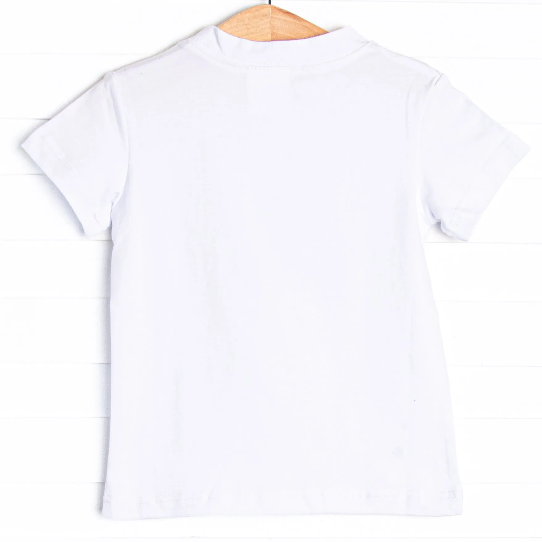 Big Brother Applique Top, White