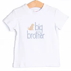 Big Brother Applique Top, White