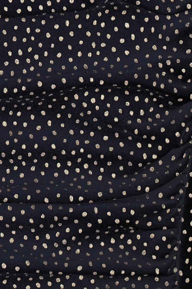 Black Foil Pique Louise Swim Pant