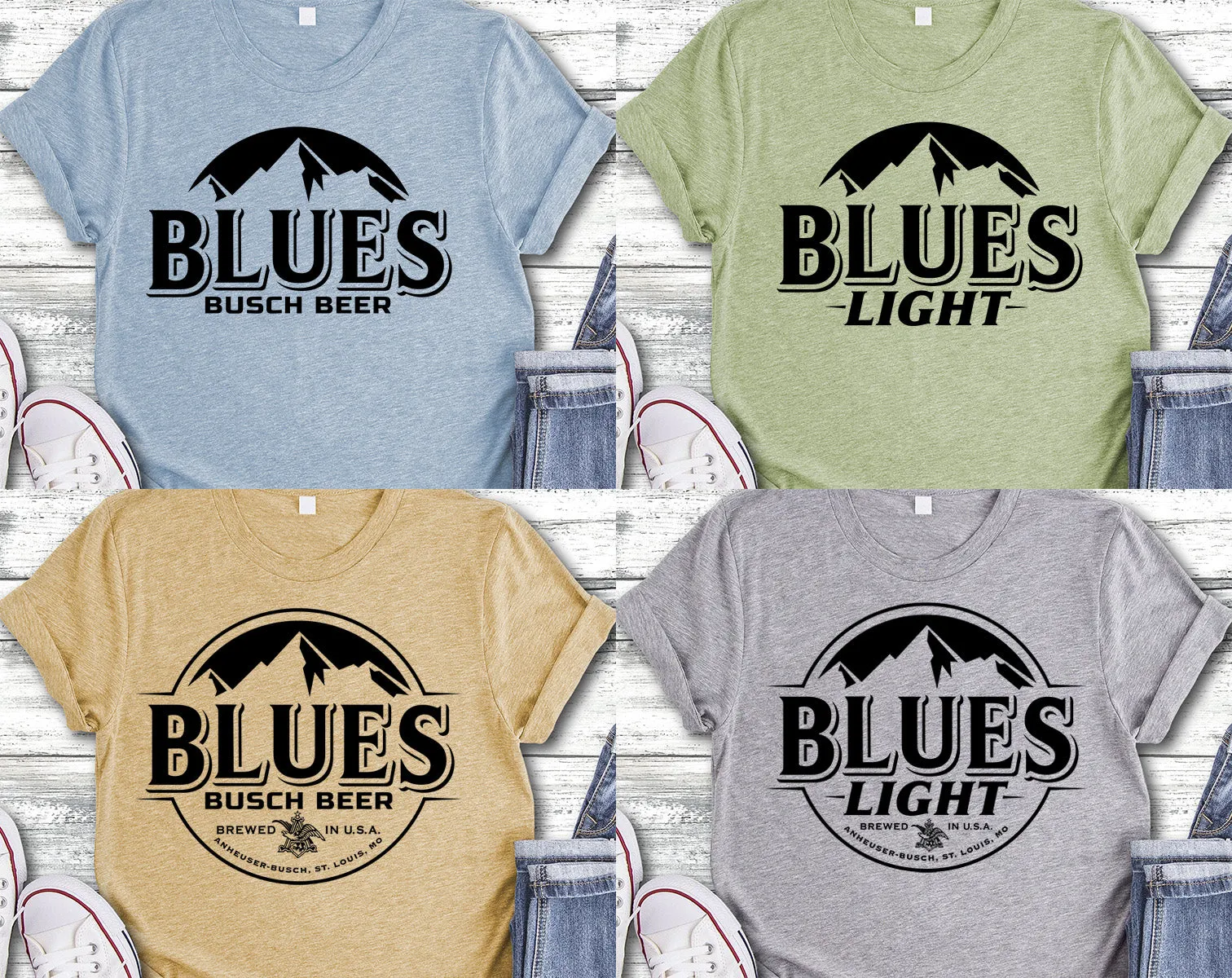 Blues Busch Light Beer Logo Inspired Unofficial Custom 4 in 1 Design SVG PNG EPS AI Digital Cut Files Editable Printable