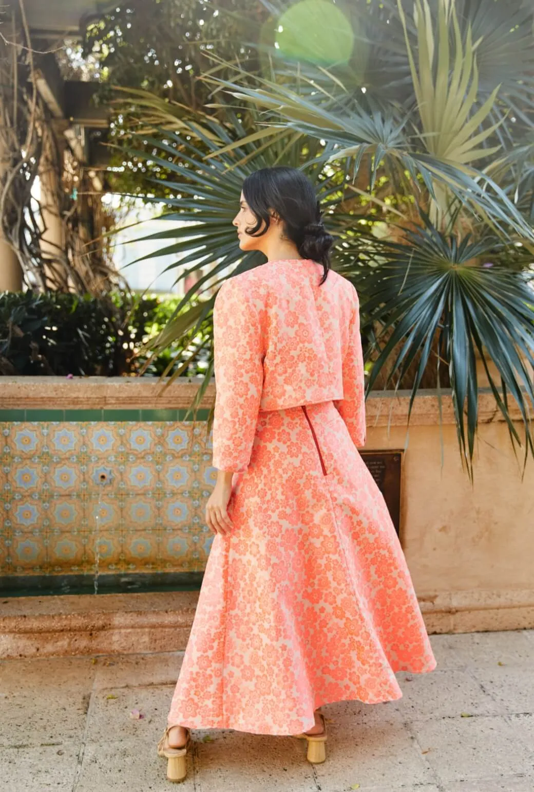 Bolero Blazer - Coral Brightline