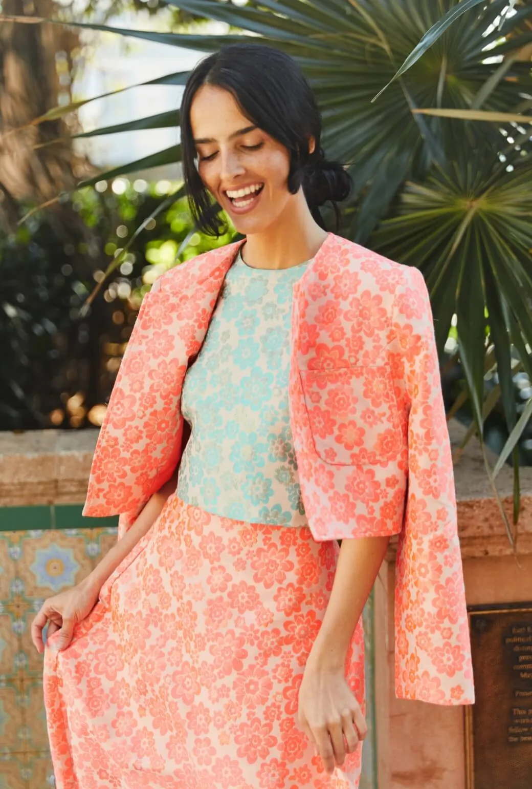 Bolero Blazer - Coral Brightline