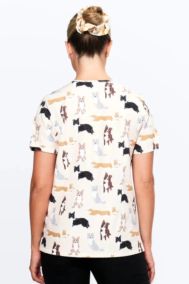 Border Collies - Women's Scrub Top