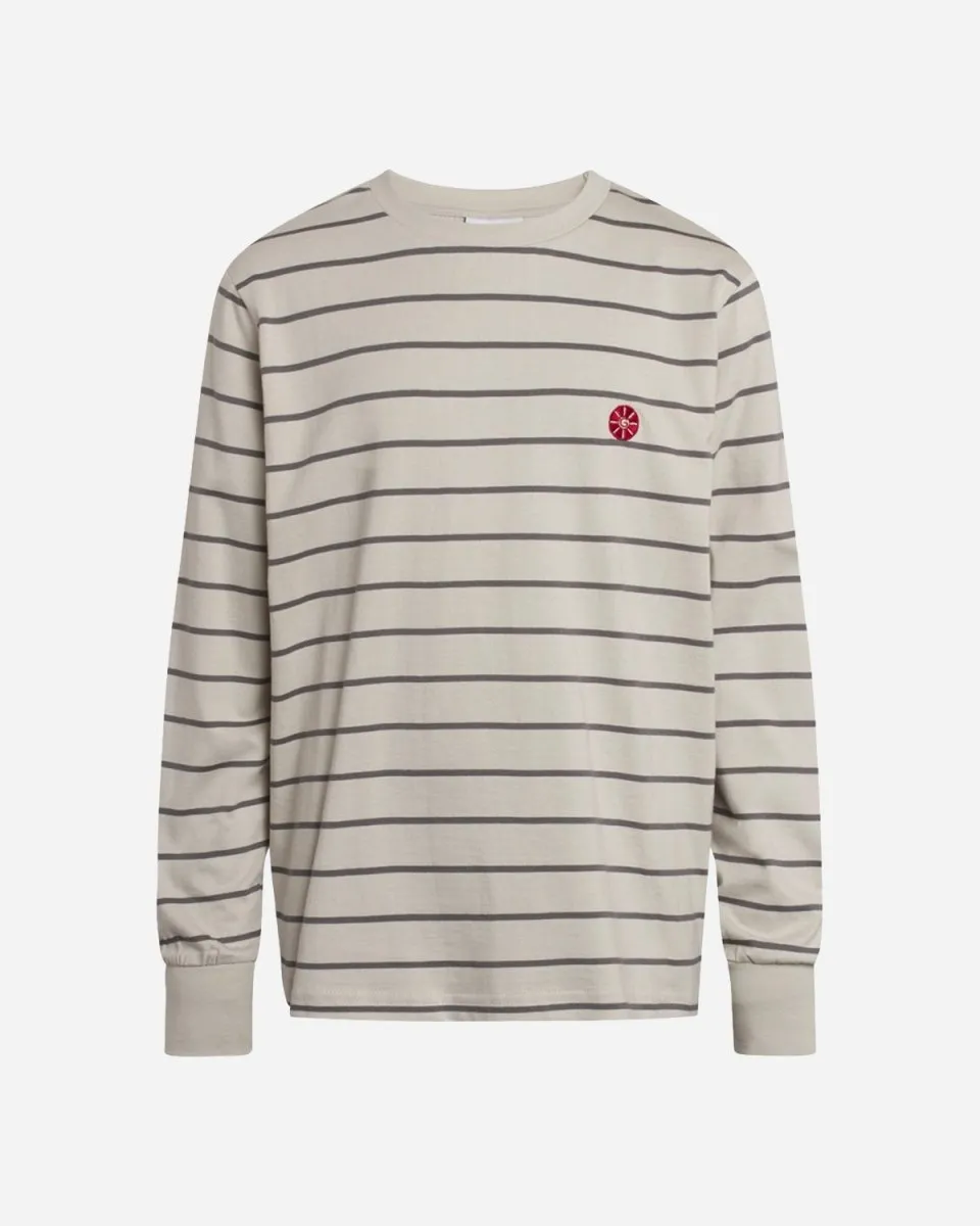 Bos Stripe LS Tee - Light Sand