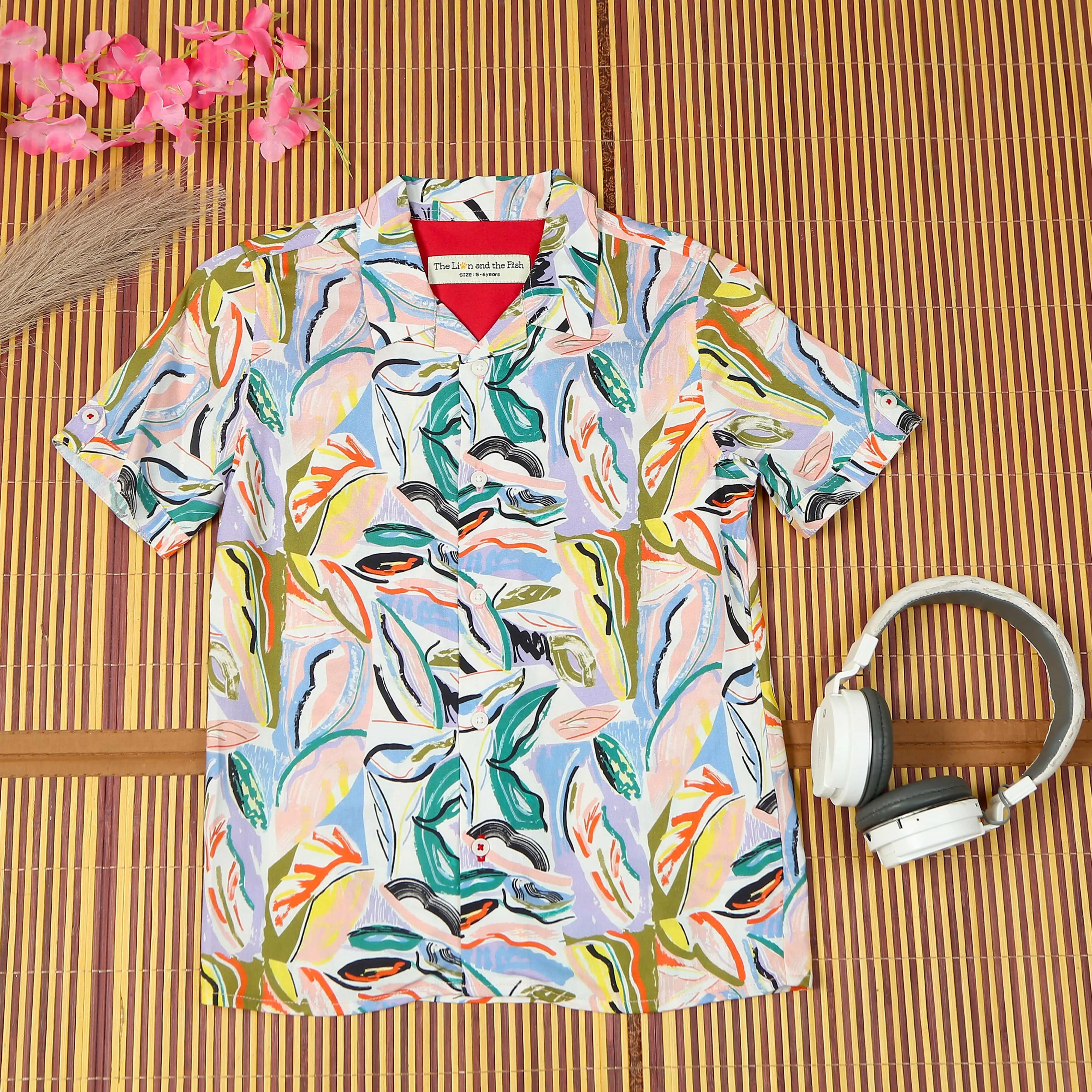 Boys Allorer Azte Printed Shirt Multi Colour