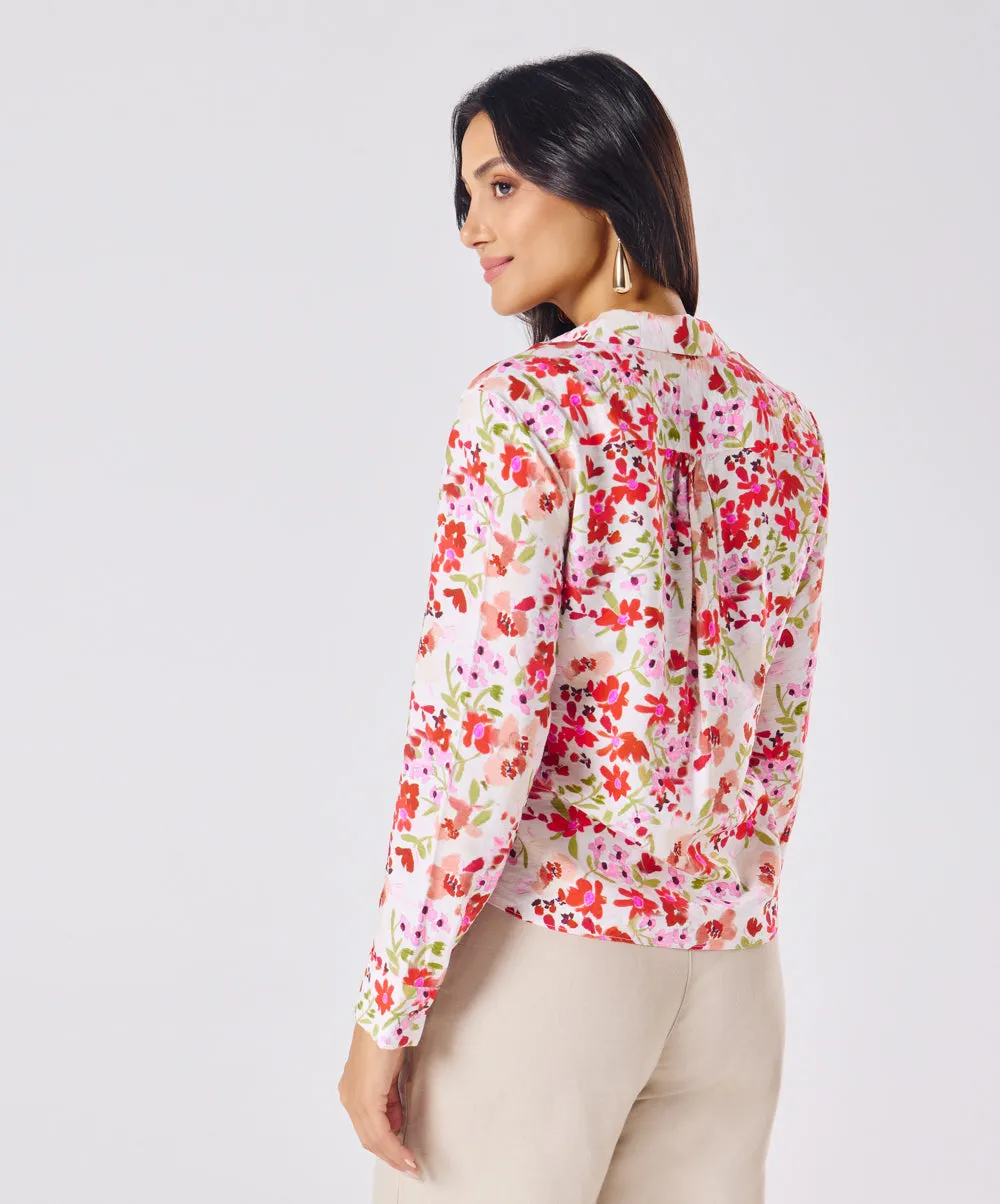 Breezy Red Printed Shirt