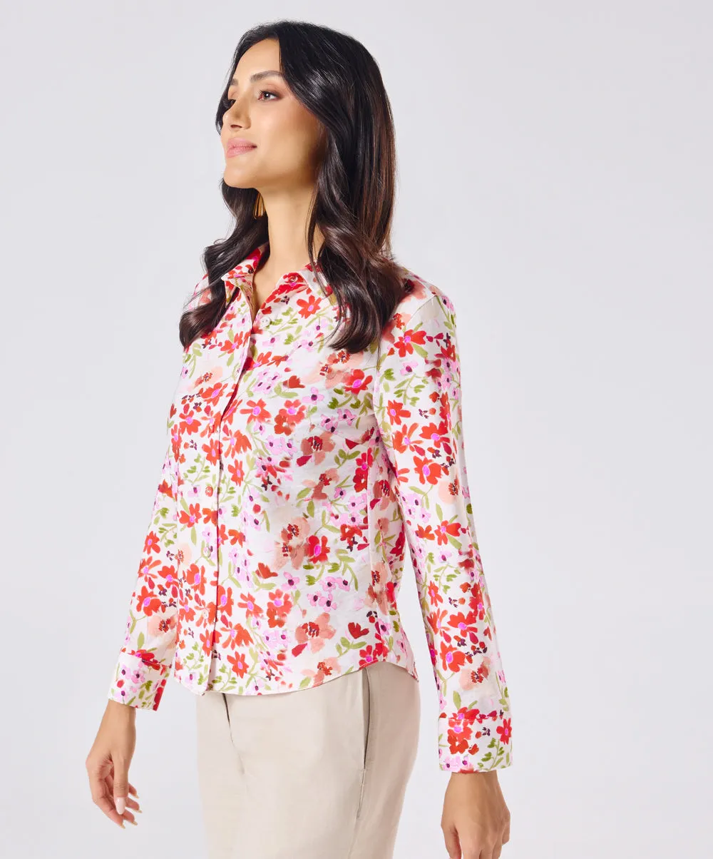 Breezy Red Printed Shirt
