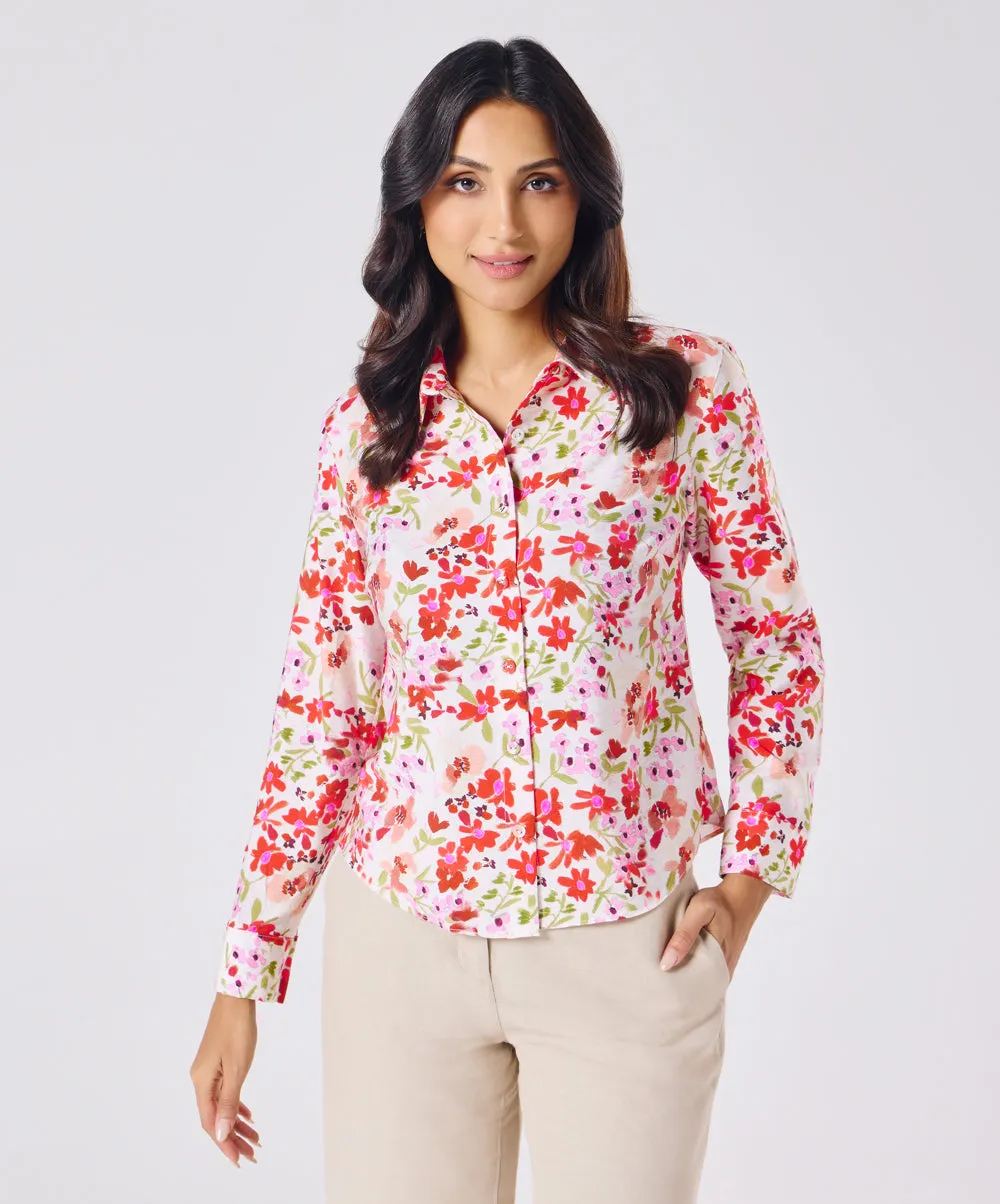 Breezy Red Printed Shirt