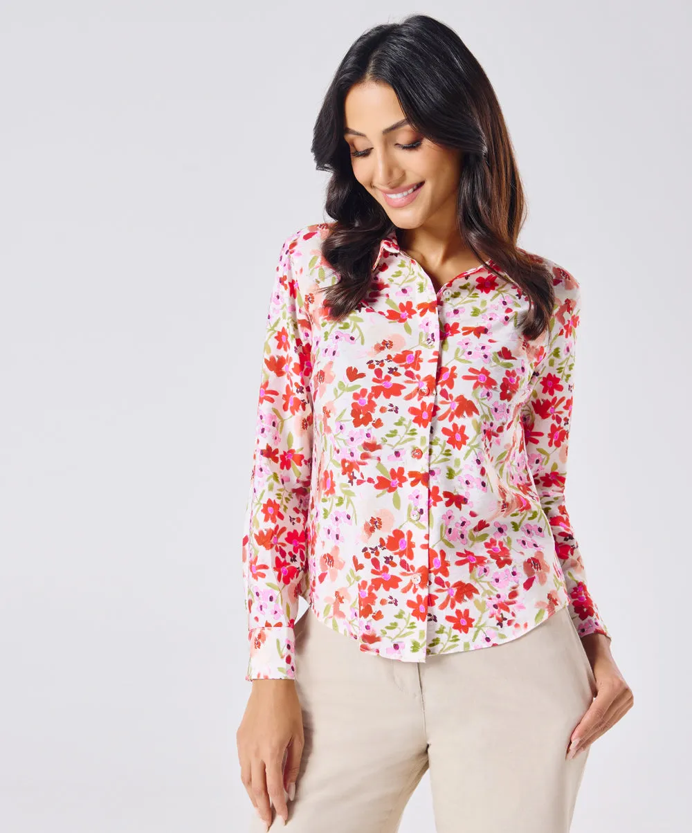 Breezy Red Printed Shirt
