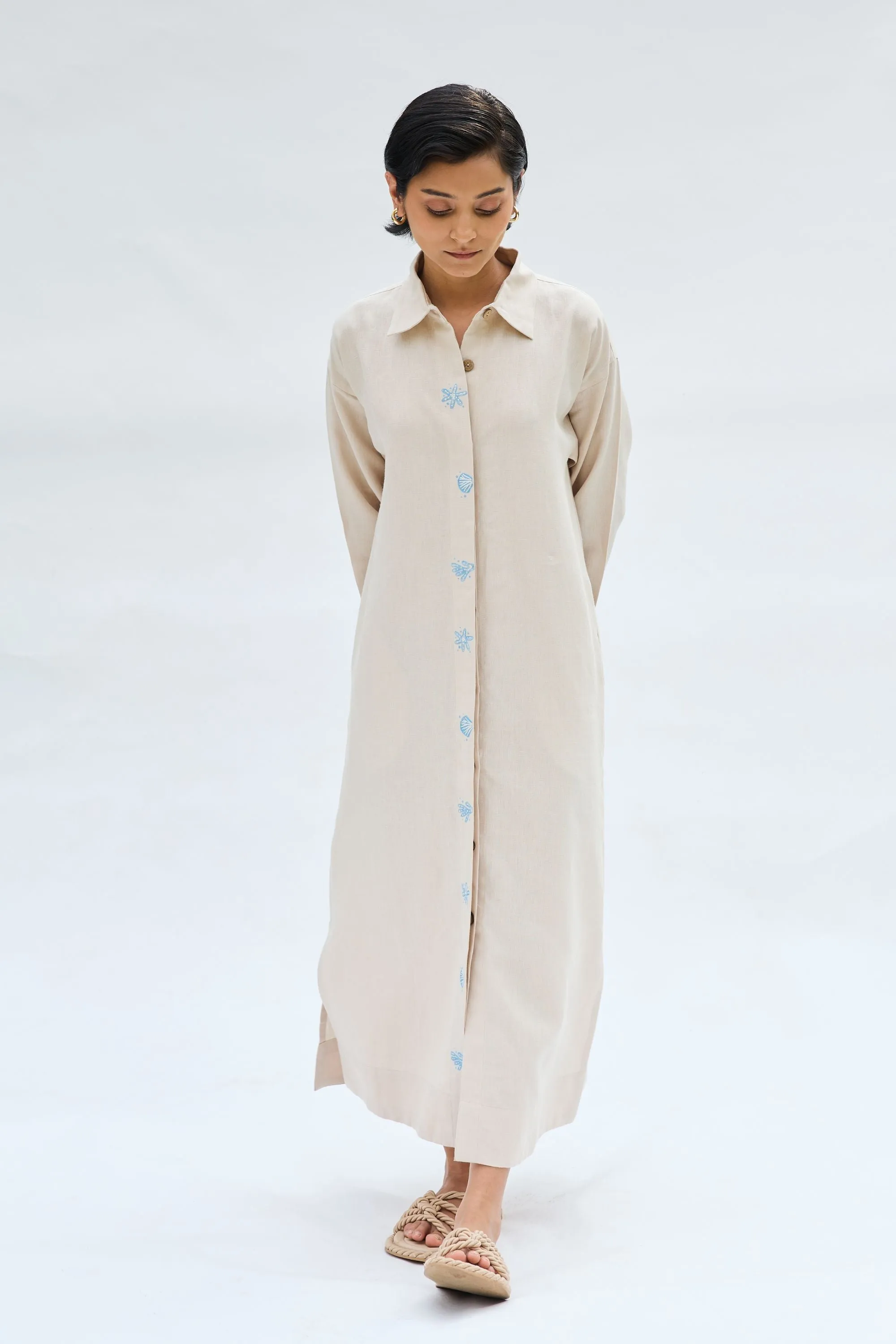 Breezy Tide Linen Kurta