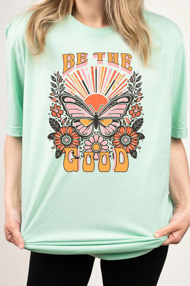 Butterfly Be The Good Combed Cotton T-Shirt
