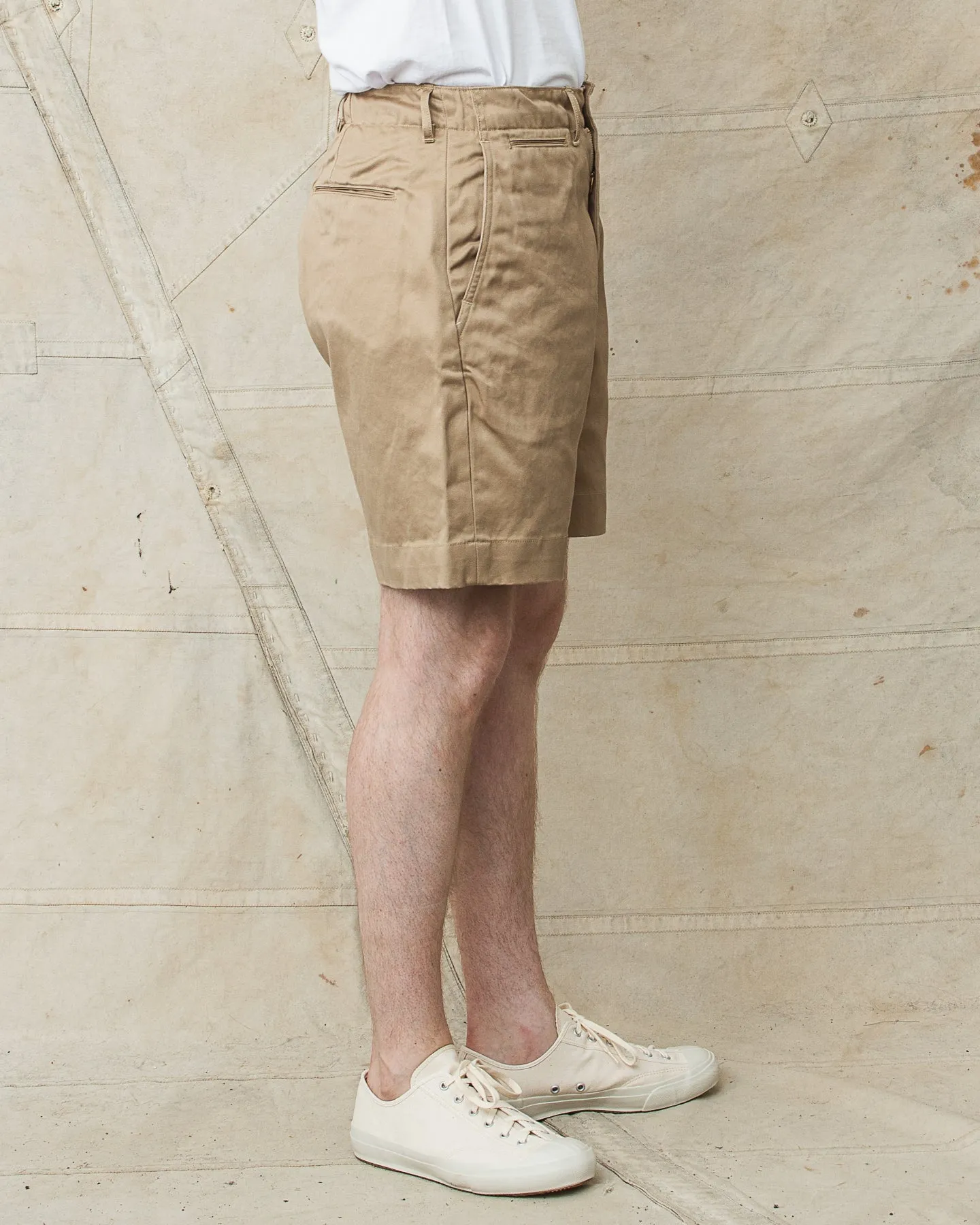 Buzz Rickson's Military Chinos 1945 Model Shorts Beige BR52381