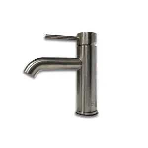 Cambridge Plumbing Single Stem Short 8 Inch Brushed Nickel Vanity Faucet