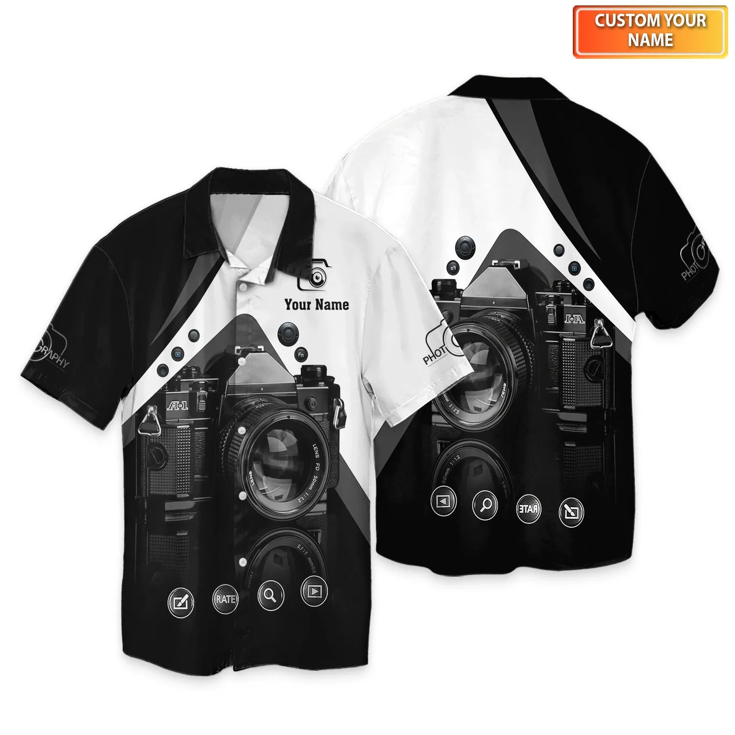 Camera Shirt, Photographer 3D Shirts Photography Custom Tshirts Videographer Shirts