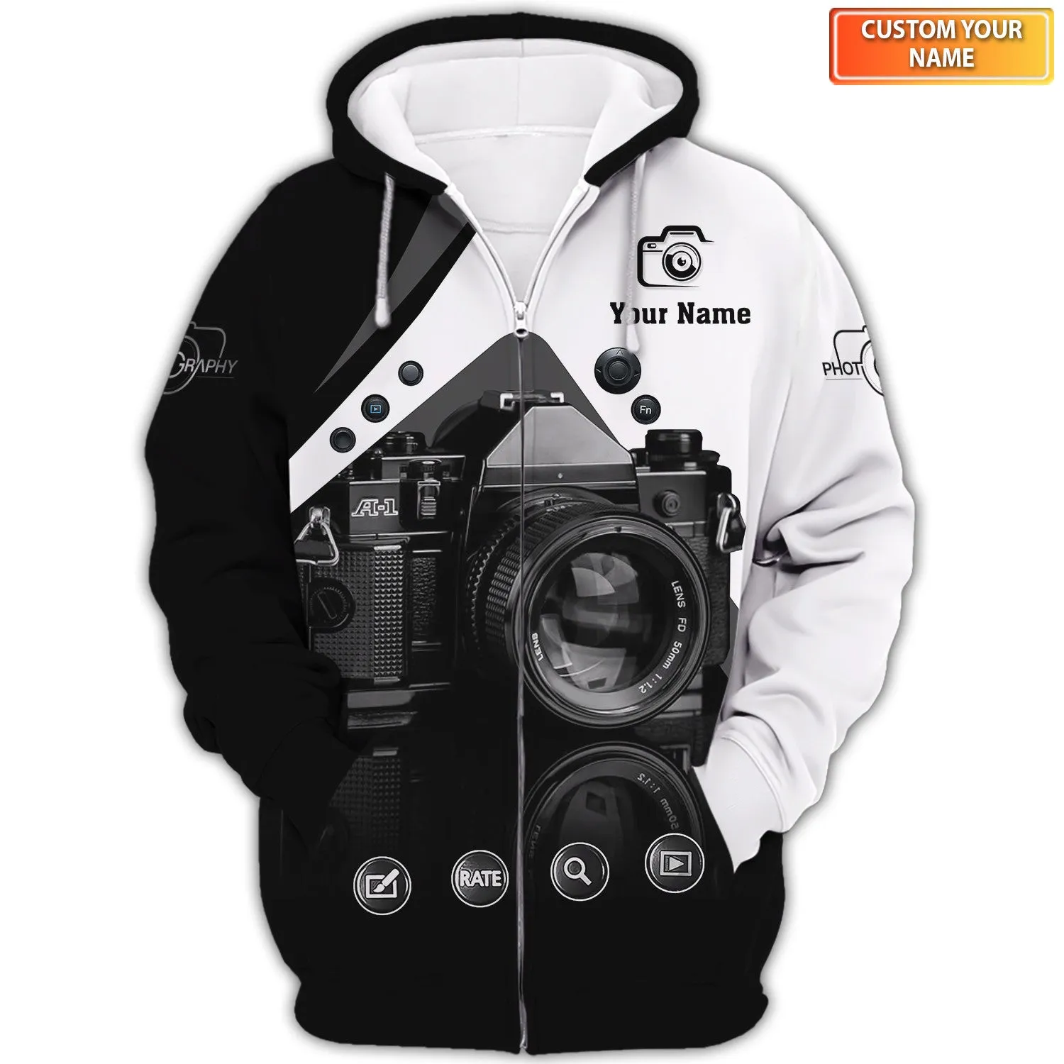 Camera Shirt, Photographer 3D Shirts Photography Custom Tshirts Videographer Shirts