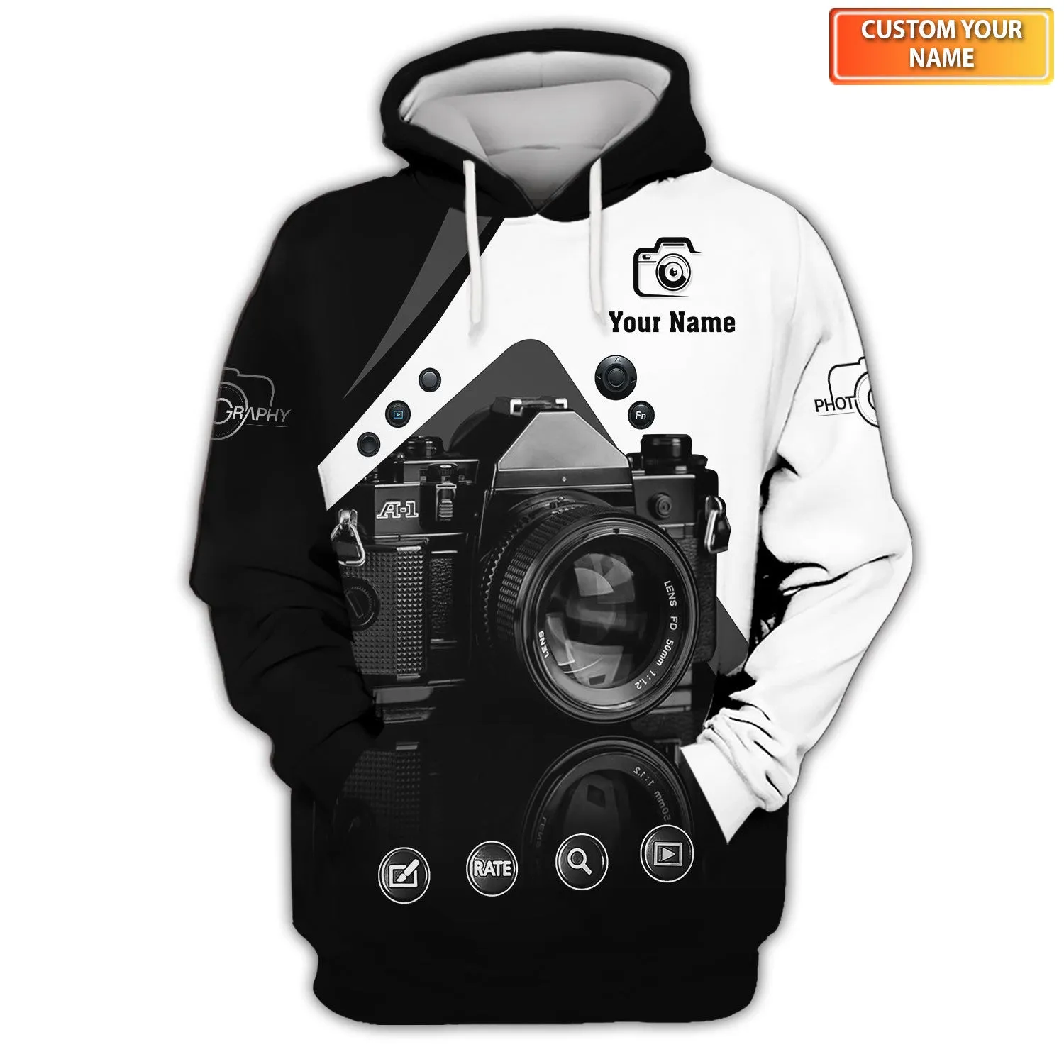 Camera Shirt, Photographer 3D Shirts Photography Custom Tshirts Videographer Shirts