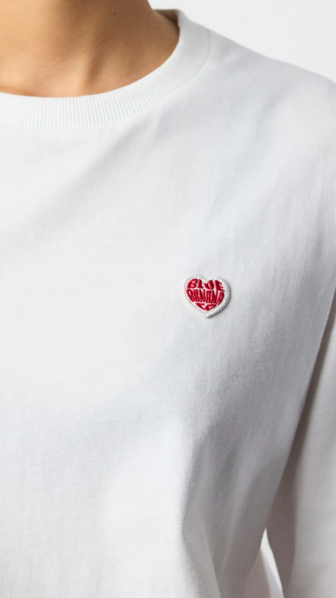 CAMISETA LS HEART BLANCA