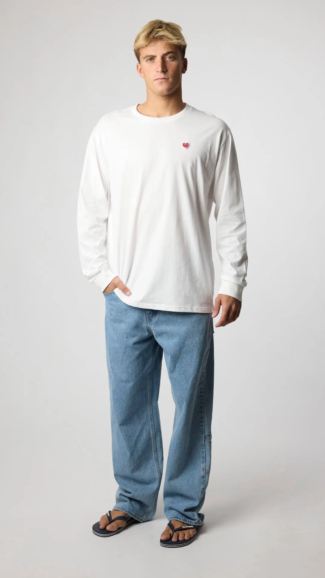 CAMISETA LS HEART BLANCA