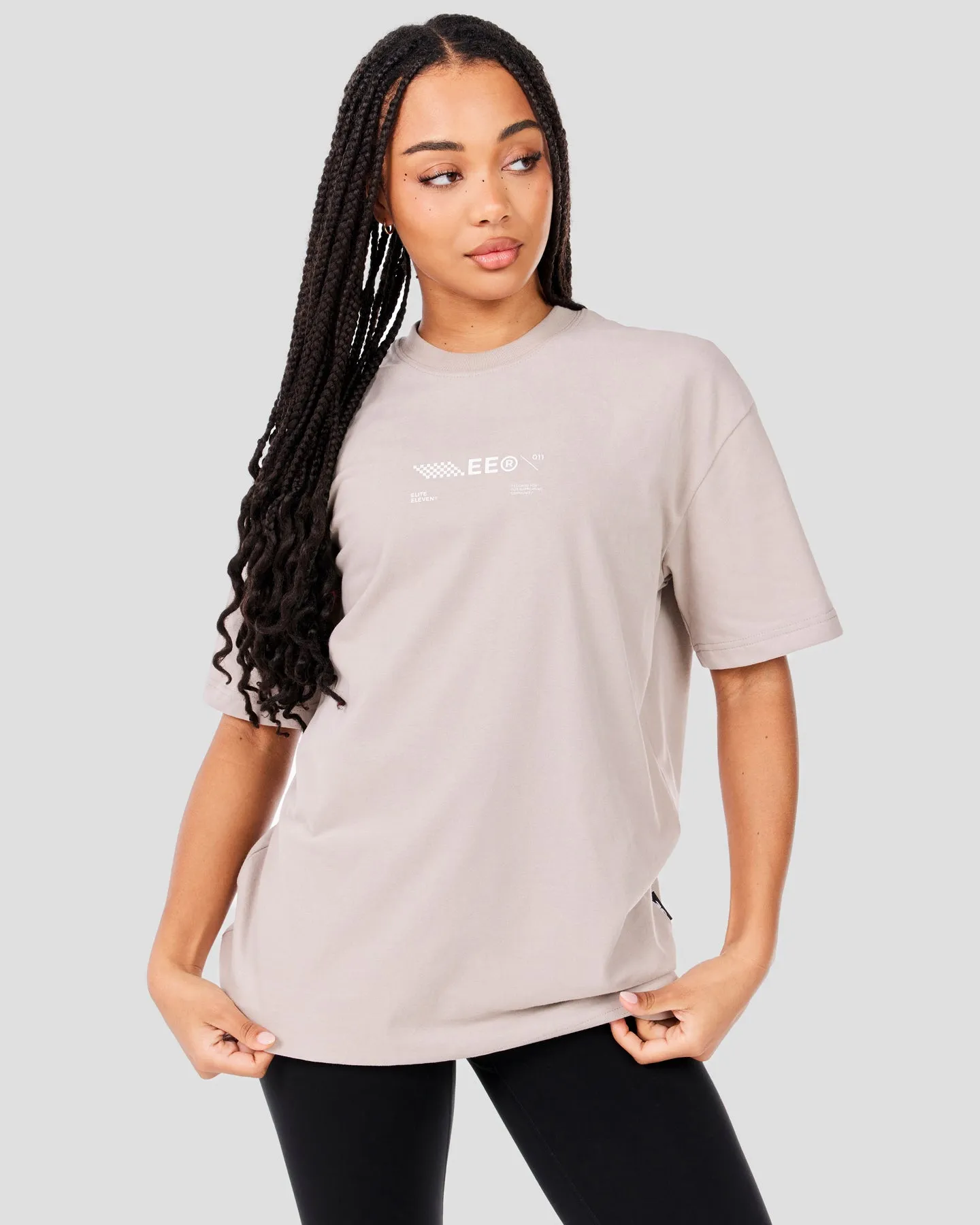 Capital V2 Oversized Tee - Taupe